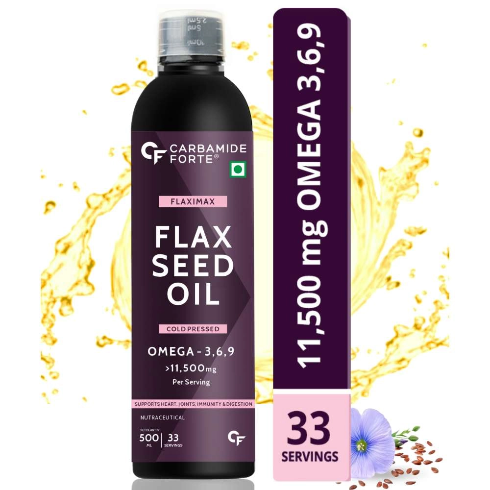carbamide-forte-cold-pressed-flax-seed-oil-with-11500mg-omega-3-6-9-per-serving-for-eating-skin-hair-growth