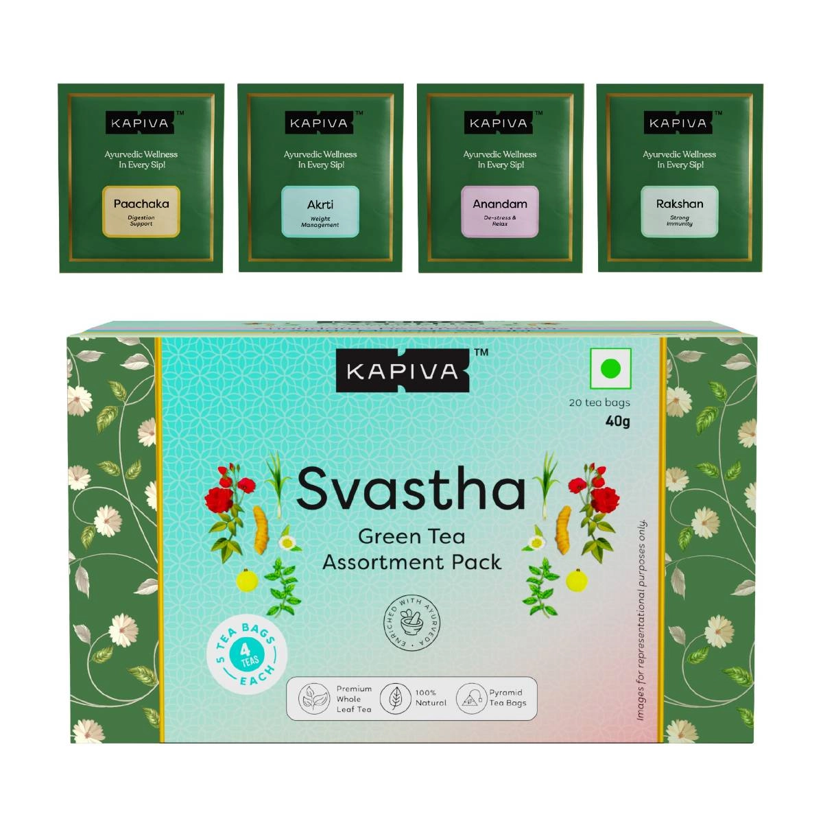 kapiva-svastha-green-tea-rakshan-akrti-anandam-paachaka-promotes-overall-well-being