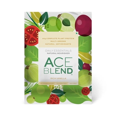 Ace Blend Plant Protein And Superfoods With 20g Vegan Plant Protein - Complete Bcaa