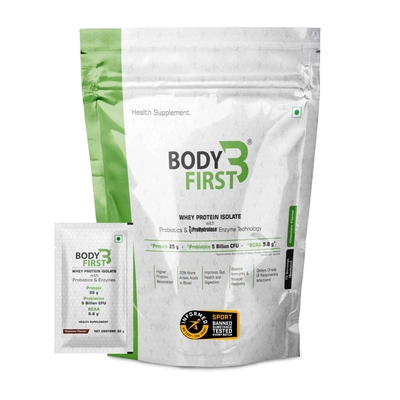 Bodyfirst Whey Protein Isolate With Probiotics & Prohydrolase Enzyme Technology