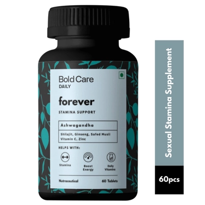 Bold Care Forever Ashwagandha & Shilajit Capsules - Stamina Booster Supplements For Men
