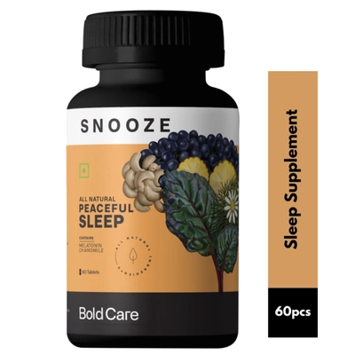 Bold Care Snooze Melatonin 10mg, Chamomile, & More - All Natural Sleeping Pills