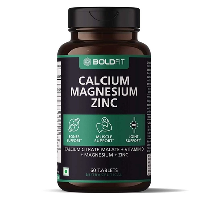 Boldfit Calcium Supplement 1000mg With Magnesium, Zinc, Vitamin D And B12