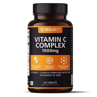 Boldfit Vitamin C Complex With Amla & Zinc, Immunity Antioxidant & Skincare Booster