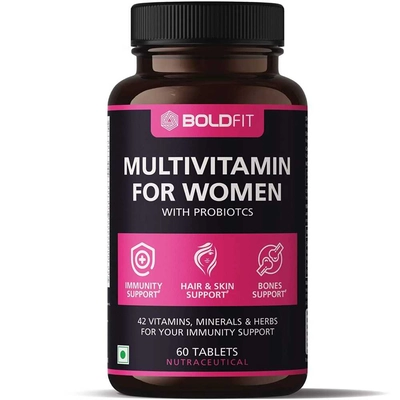 Boldfit Multivitamin For Women With Probiotics Supplement With 42 Vital Ingredients