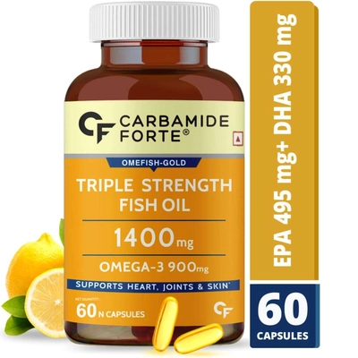 Carbamide Forte Triple Strength Fish Oil 1400mg With Omega 3 900mg Capsule For Men & Women