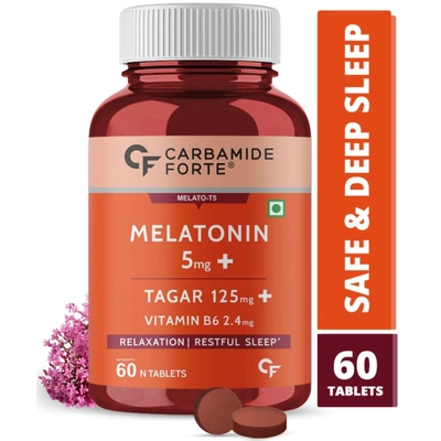 Carbamide Forte Melatonin 5mg With Tagara 125mg Sleeping Aid Pills