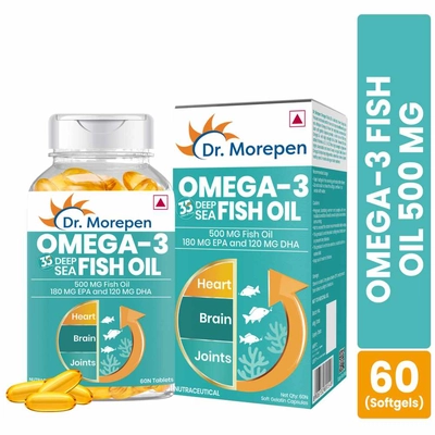 Dr. Morepen Omega 3 Deep Sea Fish Oil 500mg With 300mg Dha & Epa