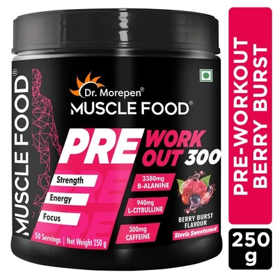 Dr. Morepen Muscle Food Pre Workout For Strength, Energy & Focus
