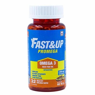 Fast&up Promega - 1250mg Omega 3 With High Epa:dha Burpless Fish Oil