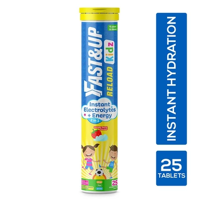 Fast&up Reload Kidz For Electrolytes And Energy (tube Of 25 Tabs)