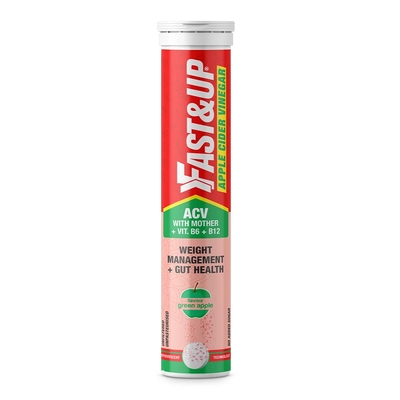 Fast&Up Apple Cider Vinegar With Mother | Added Vit. B6&b12 - Effervescent Tablets