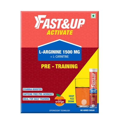 Fast&Up Activate Pre-training Drink- 1500 Mg L-arginine (20 Effervescent Tablets)