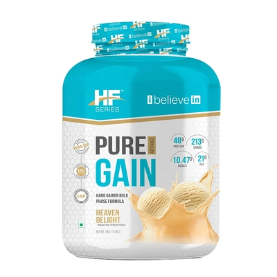 Healthfarm Pure Gain Mass Gainer - With 100% Whey, Bcaas & Multivitamin