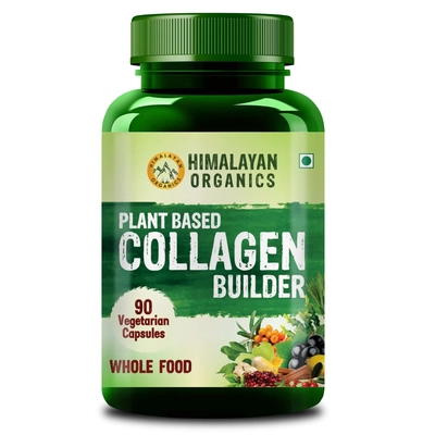 Himalayan Organics Plant Based Collagen Builder For Hair And Skin With Biotin And Vitamin C