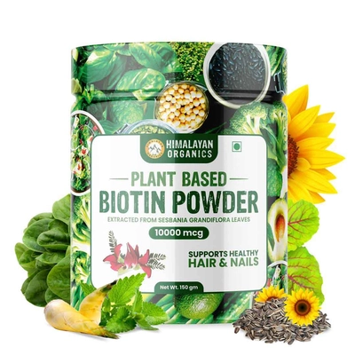 Himalayan Organics Plant Based Biotin Powder 10000mcg (from Sesbian Grandiflora)