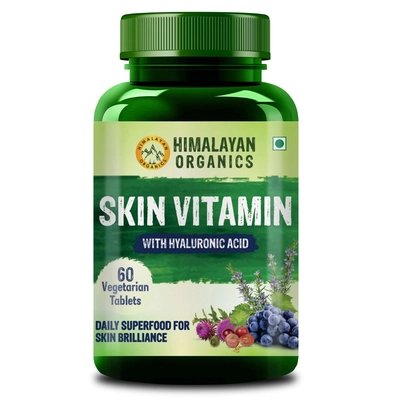 Himalayan Organics Skin Vitamin W/ Hyaluronic Acid, Grape Seed Extract & Silybum Extract