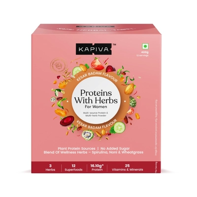 Kapiva Proteins With Herbs For Her - Plant Based Protein For Women’s Wellness
