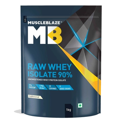 MuscleBlaze Raw Whey Isolate 90% Protein