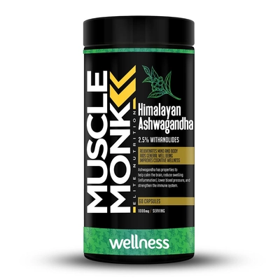 Muscle Monk Himalayan Ashwagandha - Enhances Muscle Recovery