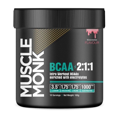 Muscle Monk Bcaa 2:1:1 With Electrolytes | Recovery And Endurance Bcaa Powder, Pre/post/intra Workout