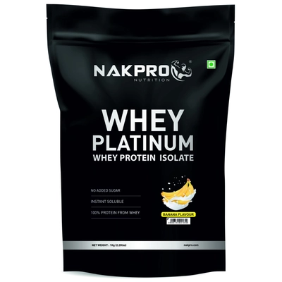 Nakpro Platinum 100% Whey Protein Isolate Supplement Powder