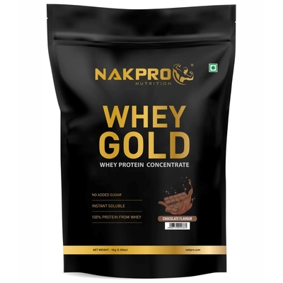 Nakpro Gold 100% Whey Protein Concentrate Supplement Powder, New