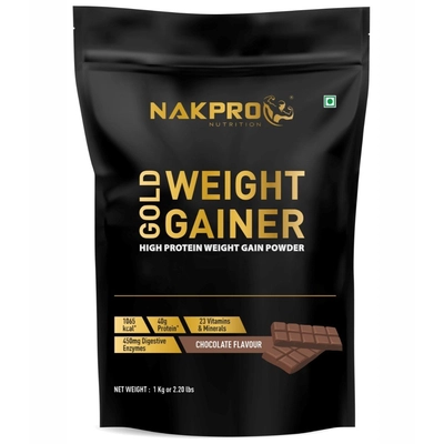 Nakpro Nutrition Gold Weight Gainer Protein Powder Supplement With Vitamin & Minerals