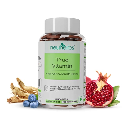 Neuherbs True Vitamins - Multivitamin Tablets For Men And Women With Antioxidant & Herbs Blend