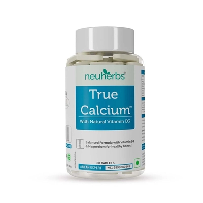 Neuherbs True Calcium Supplement With Plant Based Vitamin D3 & Natural Magnesium