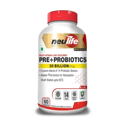 Neulife Wellness Pre Probiotics 30 Billion 14 Strains Live Cultures