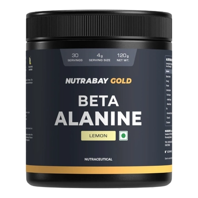 Nutrabay Gold Beta Alanine - 120 gm (0.26 Lb), Lemon