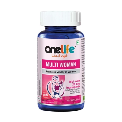 Onelife Multi Woman: Multivitamin For Woman, Rich With 29 Vitamins, Minerals & Omega 3 Fats