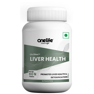 Onelife Liv Dtox Silymarin Milk Thistle 600 Mg With Neem, Amla & Guduchi For Liver Detox