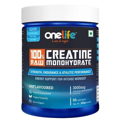 Onelife 100% Raw Creatine Monohydrate Powder, Pure And Instantized