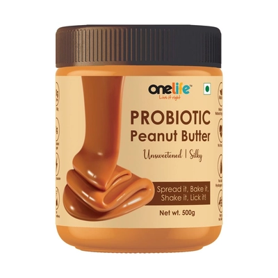 Onelife Peanut Butter - Powered With Probiotic, Natural & Unsweetened