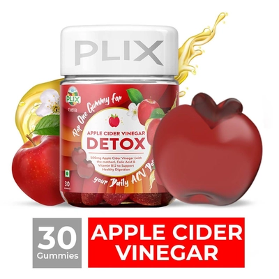Plix Olena Plant-based Apple Cider Vinegar Detox Gummies