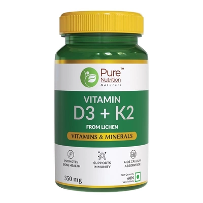 Pure Nutrition Vitamin D3 + K2 Tablets