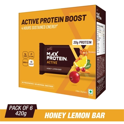 Ritebite Max Protein Honey Lemon Active Bars