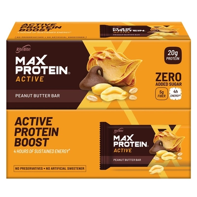 Ritebite Max Protein Peanut Butter Active Bars