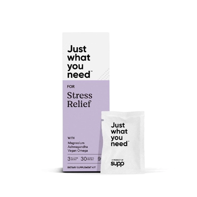 Supp Nutrition Stress Relief- Ashwagandha(500 Mg), Vegan Omega (500 Mg) & Magnesium (400 Mg)