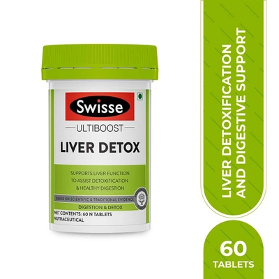 Swisse Ultiboost Liver Detox Supplement - Complete Liver Support, Cleansing And Detox