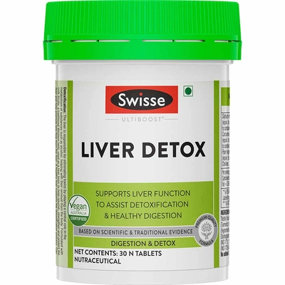 Swisse Ultiboost Liver Detox Supplement - Complete Liver Support, Cleansing And Detox