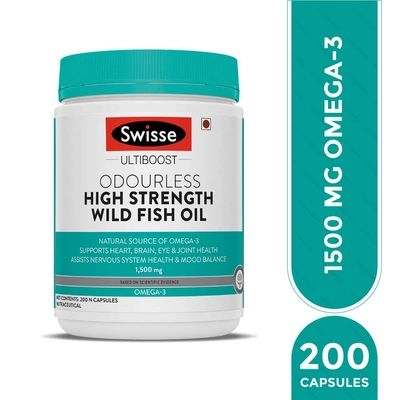 Swisse Ultiboost Odourless High Strength Wild Fish Oil With (1500 Mg)