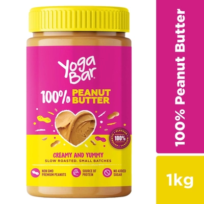 Yogabar 100% Pure Peanut Butter - Creamy & Yummy
